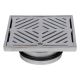 150mm Square Floor Grate Heel Proof 304 Stainless 100mm Outlet FW-150S-304
