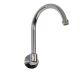 225mm Economy Wall Swivel Tap Outlet Goose Neck Chrome 