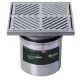 225mm Square Floor Grate Heel Proof & Strainer 304 Stainless 150mm Outlet FW-225BS-150-304