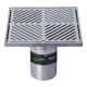 225mm Square Floor Grate Heel Proof & Strainer 304 Stainless 100mm Outlet FW-225BS-304