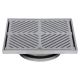 200mm Square Floor Grate Heel Proof 304 Stainless 150mm Outlet FW-200S-150-304 