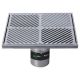 300mm Square Floor Waste Grate & Removable Strainer 316 Stainless 100mm Outlet FW-300BS-316