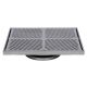300mm Square Floor Waste Hinged Grate 304 Stainless Steel 150mm Outlet FW-300S-150-304
