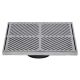 300mm Square Floor Waste Hinged Grate 304 Stainless Steel 100mm Outlet FW-300S-304