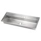 1200mm Drop In Practical Activities Wash & Bubbler Trough Centre Outlet 304 Stainless Steel PT-8-1200