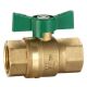 20mm Female Butterfly Handle Ball Valve Brass Gas Water Approved 3/4