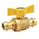 15mm Copper Press Gas Ball Valve Butterfly Handle AGA Approved 1/2