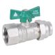 20mm Female X Flare Ball Valve Butterfly Handle Gas Water Approved 3/4