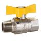 15mm M&F Gas Cock Ball Valve Butterfly Handle AGA Approved 1/2