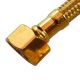 Gold Flexible Water Hose Connector 225mm Female BSP 15mm 1/2