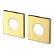 Master Rail Large Square Cover Plate Brushed Gold LSCP-BG (Pair)