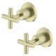 Nero X Plus Brushed Gold Wall Top Assembly Pair NR201609BG
