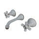 Traditions Bath Set Ivory Gold Ceramic Disc 150mm Fixed Outlet STC202
