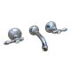 Traditions Lever Bath Set Chrome Gold Ceramic Disc 150mm Fixed Outlet TL1401