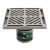 200mm Square Floor Waste With Bucket Trap Stainless Steel 316 FW-200-BS-316