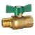 15mm M&F Butterfly Handle Ball Valve Brass Gas Water Approved 1/2