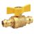 20mm Copper Press Gas Ball Valve Butterfly Handle AGA Approved 3/4