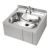 Hands Free Knee Operated Timed Flow Wall Basin Stainless With Tempering Valve AB-KNEEHBT-TF