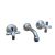 Traditions Bath Set Chrome JV Washer 150mm Fixed Outlet ST0112