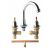 Unstyled Basin Tap Set With Curved Swivel Outlet Less Handles 