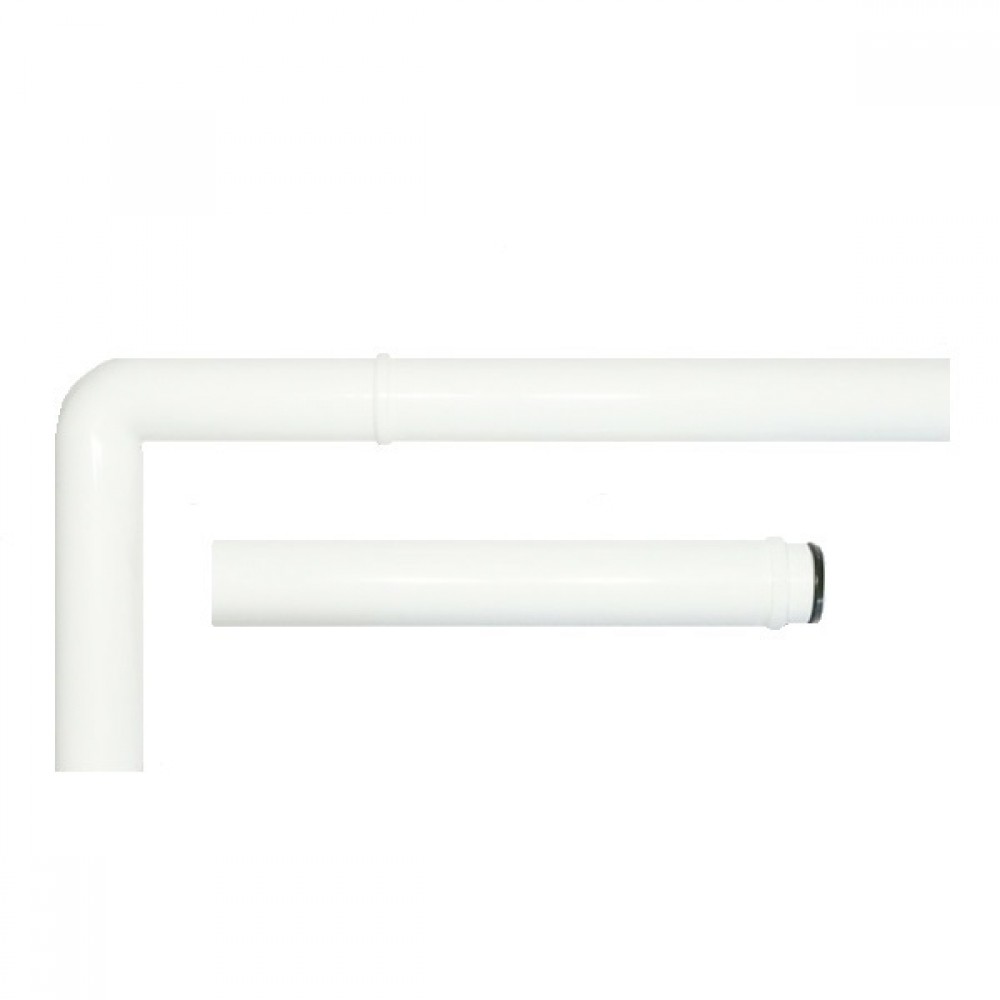 high level cistern chrome flush pipe