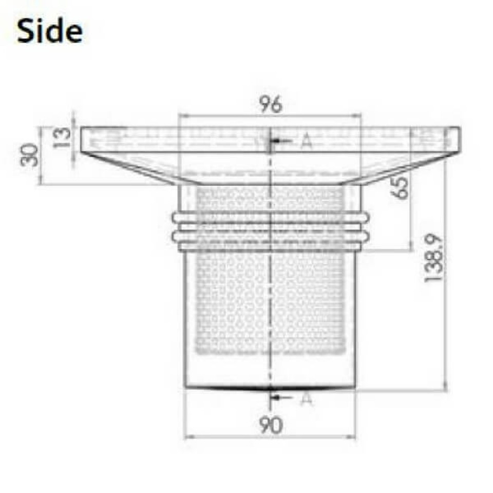 Bucket Floor Waste Arrestor Square 200mm At Plumbing Sales