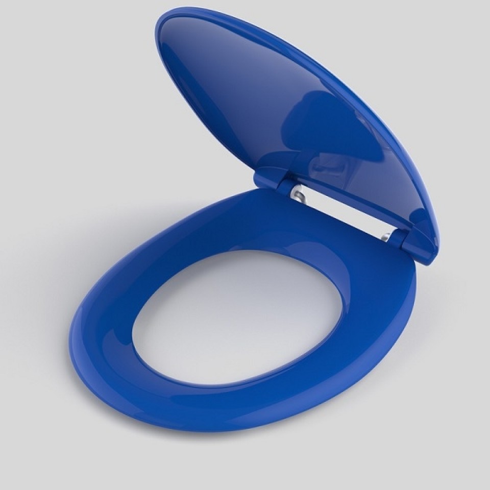 Caroma Caravelle Care Toilet Seats DF Blue - Plumbing Sales