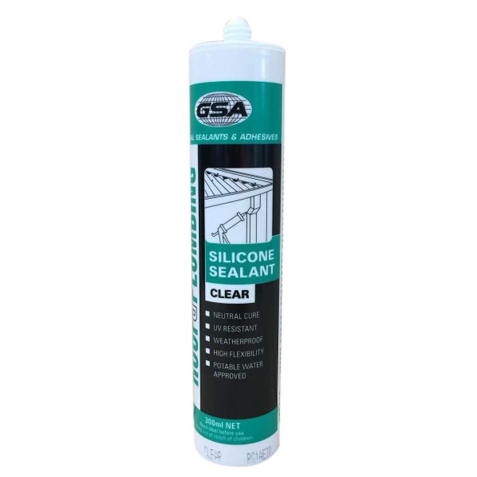 Clear Roof & Gutter Plumbing Silicone 300ml Sealants & Silicone