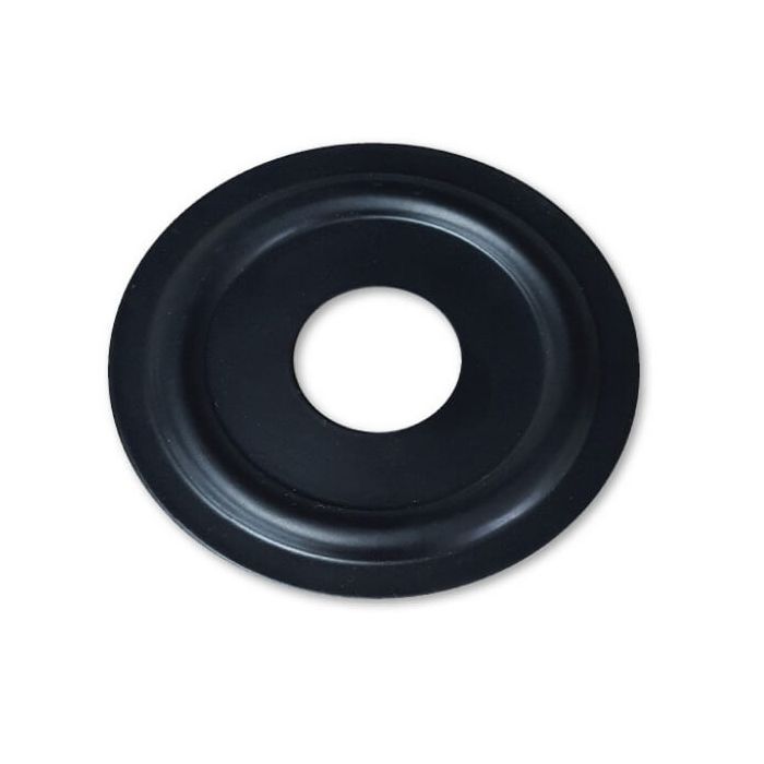 15mm 1/2" BSP Flat Cover Plate Matt Black Metal Round 