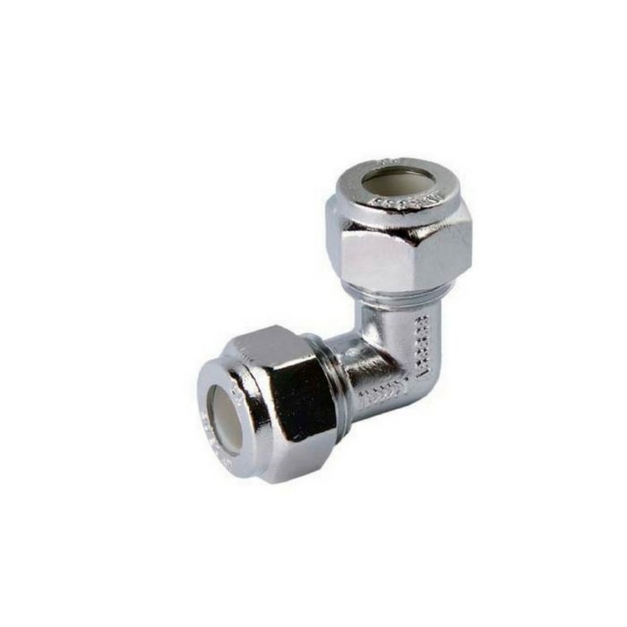 15mm 1/2" Nylon Olive C X C Elbow Chrome 