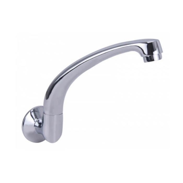 180mm Cast Wall Swivel Tap Outlet Chrome