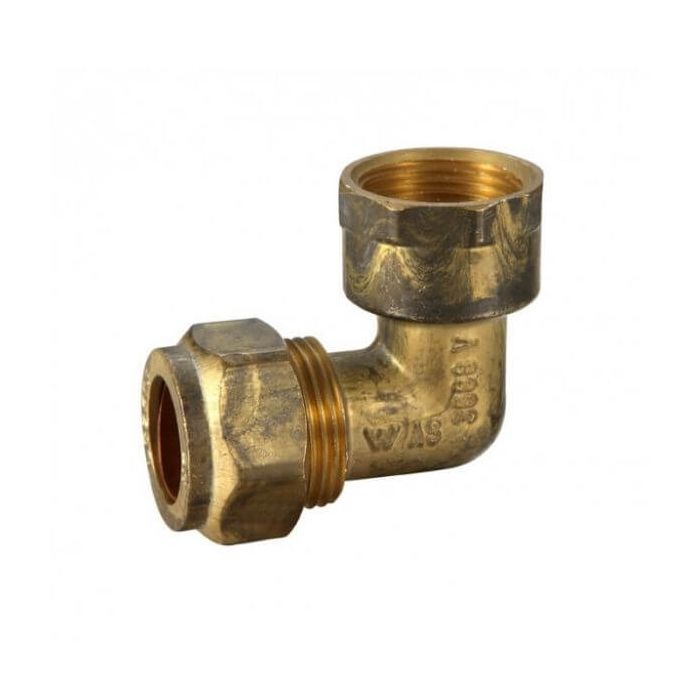 20mm Female BSP X 20C Copper Olive Elbow Compression