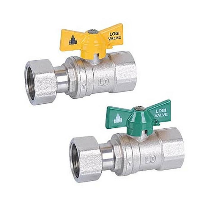 20mm Female Swivel Nut Ball Valve Kit Gas & Water