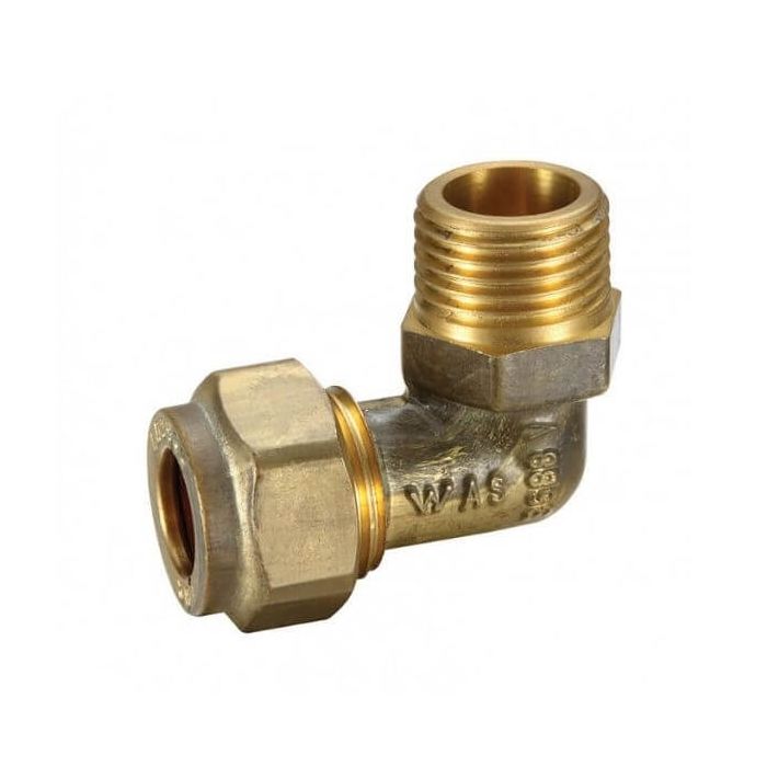 20mm Male BSP X 20C Copper Olive Elbow Compression 