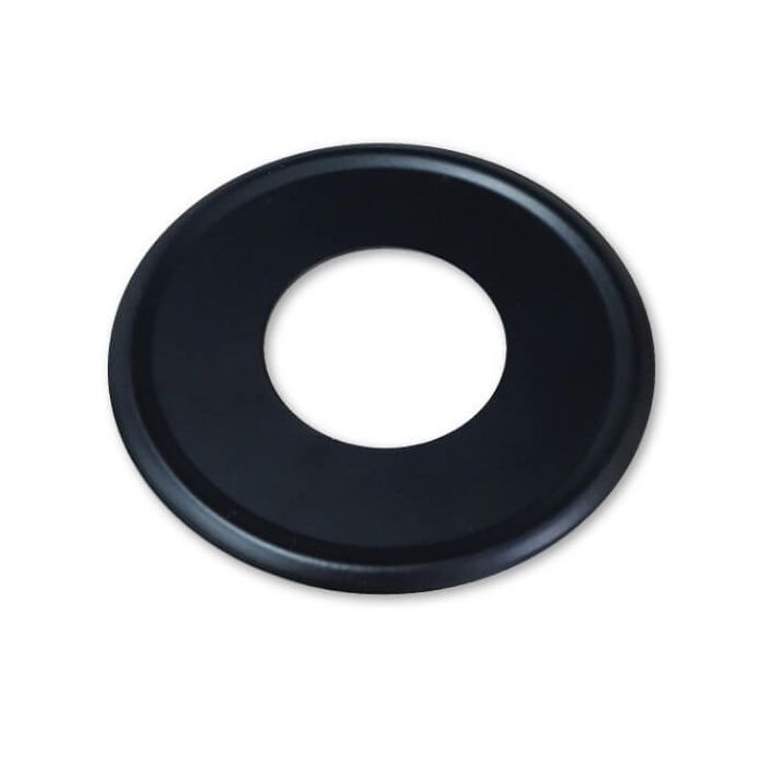 40mm Flat Cover Plate Matt Black Metal Suit PVC DWV