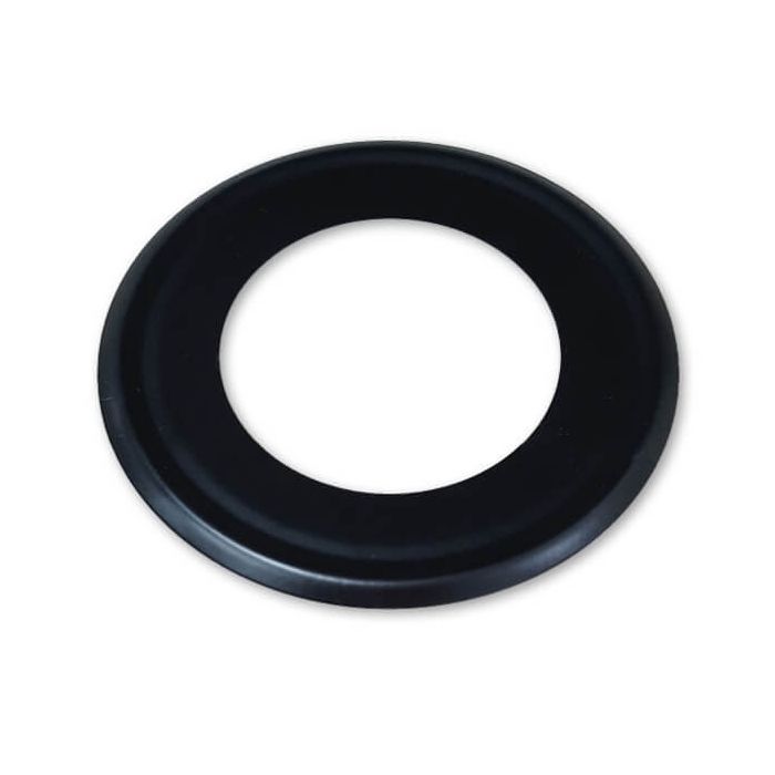 50mm Flat Cover Plate Matt Black Metal Suit PVC DWV
