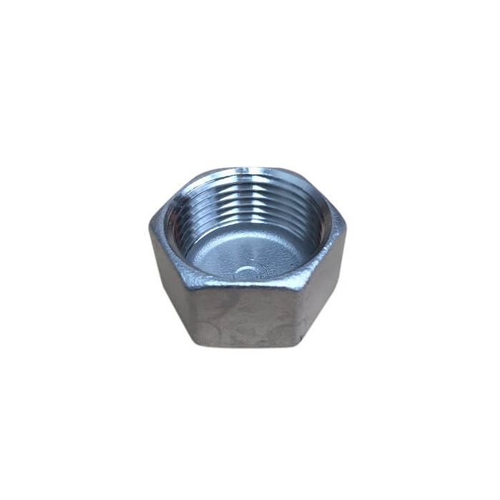 6mm 1/4" Cap Hex BSP Stainless Steel 316 150lb 
