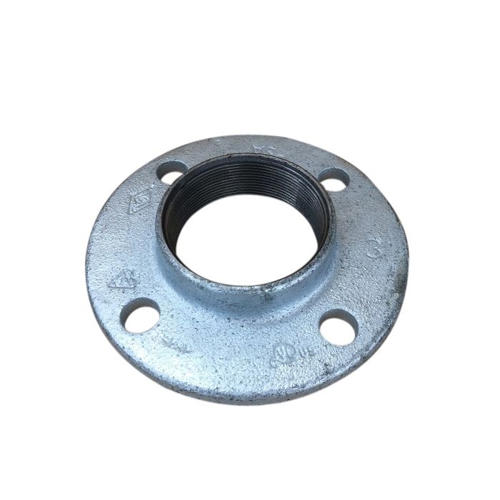 80mm Galvanised Flange Round Drilled