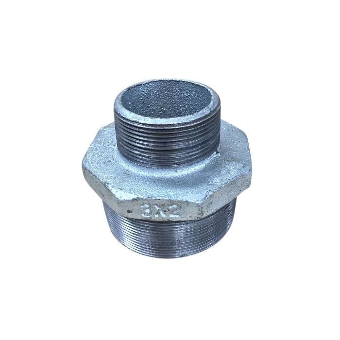 80mm X 50mm Galvanised Hex Nipple Reducing