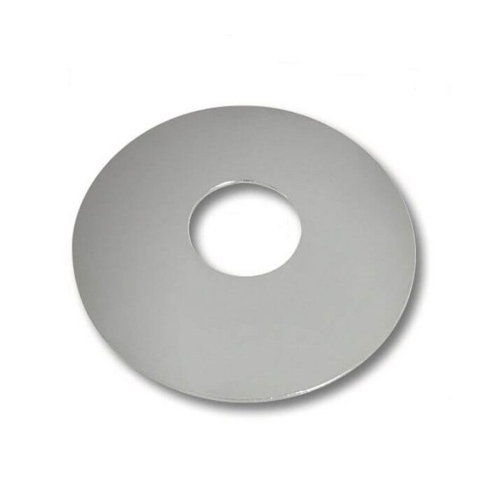 90mm Round Tilers Boo Boo Cover Plate Chrome Metal