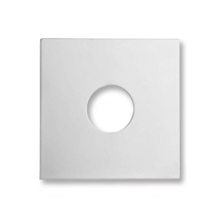 90mm Square Tilers Boo Boo Cover Plate Chrome Metal