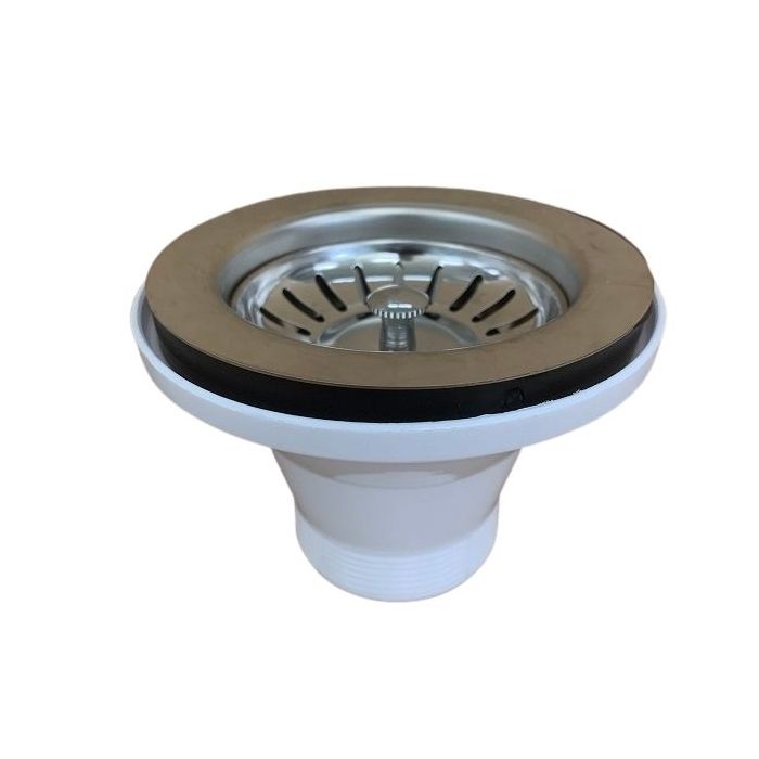 90mm X 50mm LONG PVC Sink Basket Waste Stainless Steel  