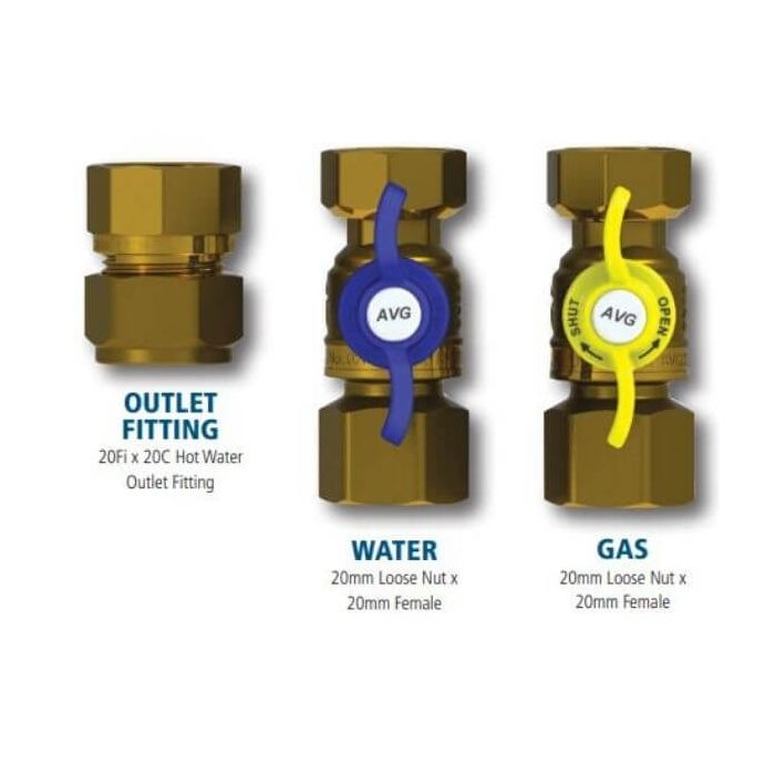 AVG Instantaneous Hot Water Quickie Kit 20mm QIK501F