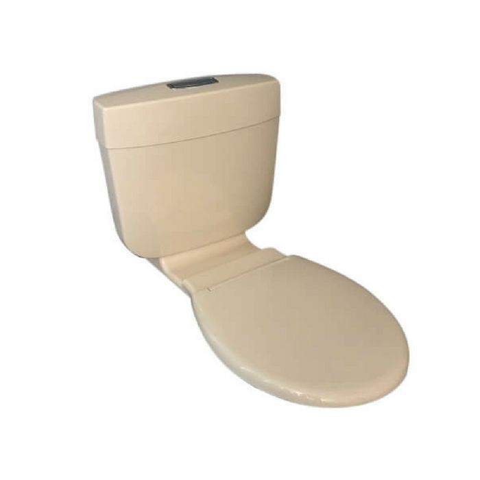Caroma Slimline Ivory Dual Flush Connector Toilet Cistern & Seat 4.5/3 Litre 233030I