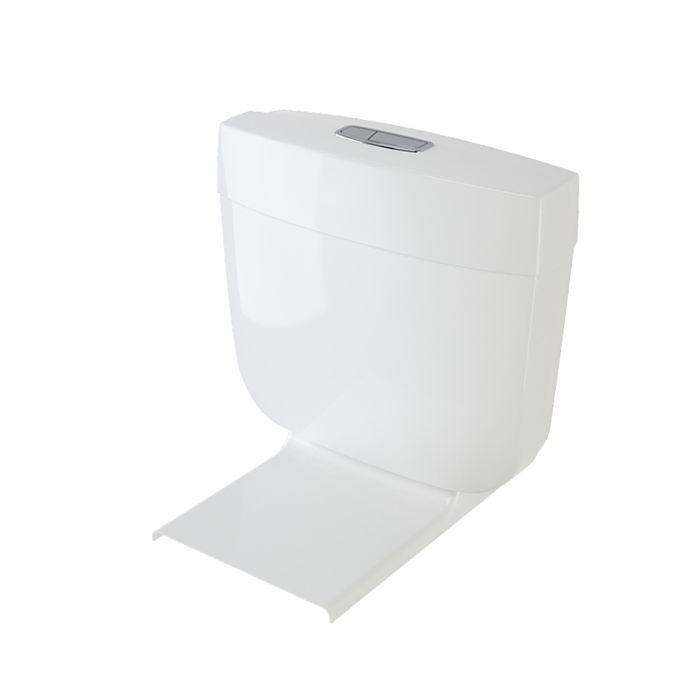Caroma Slimline White Dual Flush Connector Toilet Cistern & Seat 4.5/3 Litre 233030W
