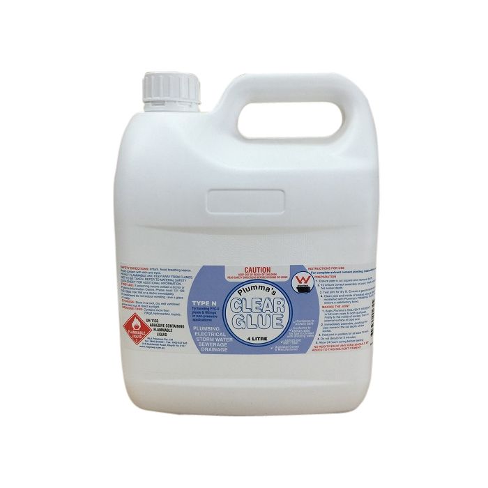 Clear Solvent Cement Type N Non Pressure 4 Litre