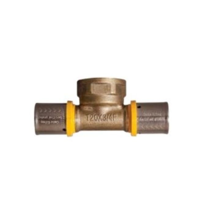 20 X 15mm BSP Ctr X 20 Tee Female Gas Water Pex