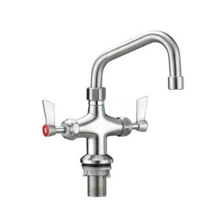 Guardian Dual Hob Mount Tap With 6" Swivel Spout Stainless T3MDH06