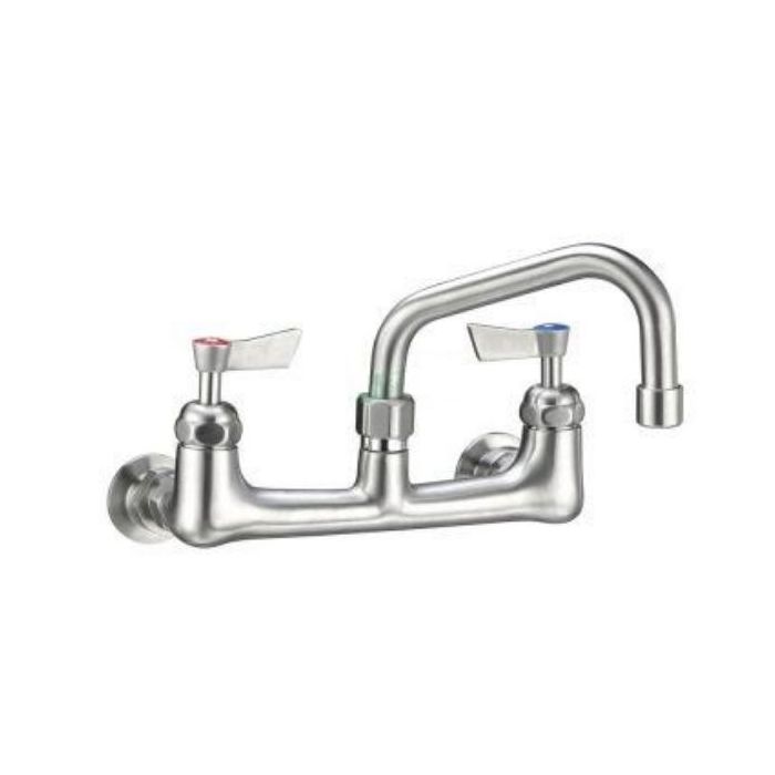 Guardian Exposed Dual Wall Mount Tap Set With 12" Swivel Spout Stainless T-3MEW12