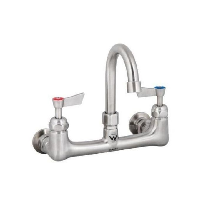 Guardian Exposed Dual Wall Mount Tap Set With 7" Gooseneck Spout Stainless T-3MEWG07